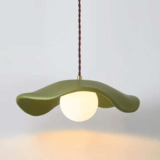 Creatieve Wabi Sabi eetkamer hanglamp met lotusbladeren