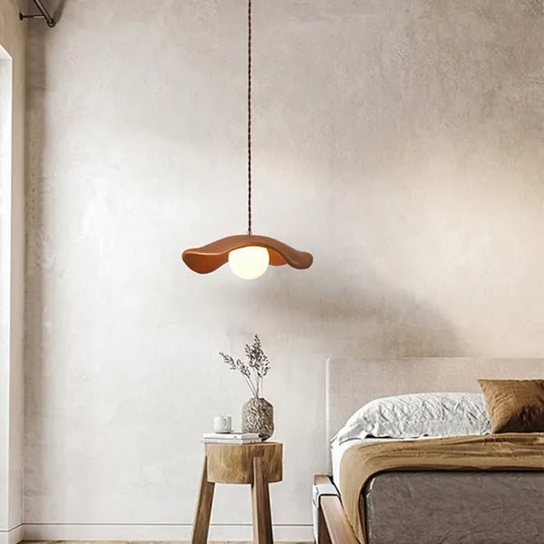 Creatieve Wabi Sabi eetkamer hanglamp met lotusbladeren