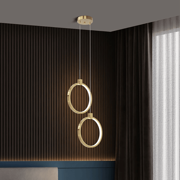 2 - Lichts Cirkel Hanglamp Goud Messing Gecharmeerd - Stralend thuis Amsterdam