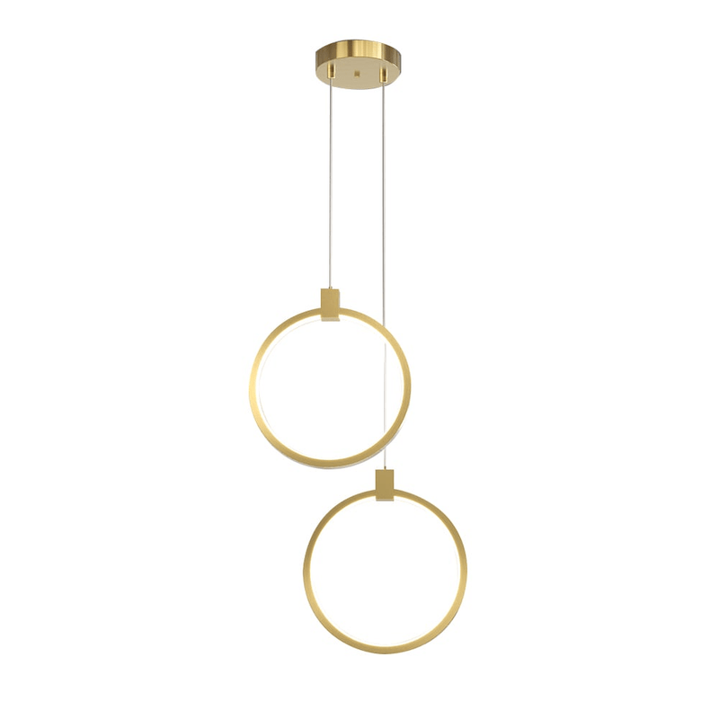 2 - Lichts Cirkel Hanglamp Goud Messing Gecharmeerd - Stralend thuis Amsterdam