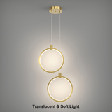 2 - Lichts Cirkel Hanglamp Goud Messing Gecharmeerd - Stralend thuis Amsterdam