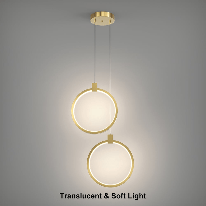 2 - Lichts Cirkel Hanglamp Goud Messing Gecharmeerd - Stralend thuis Amsterdam