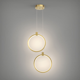 2 - Lichts Cirkel Hanglamp Goud Messing Gecharmeerd - Stralend thuis Amsterdam