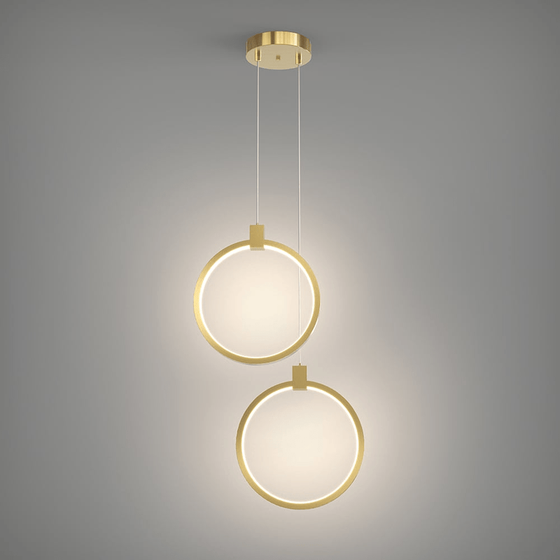 2 - Lichts Cirkel Hanglamp Goud Messing Gecharmeerd - Stralend thuis Amsterdam