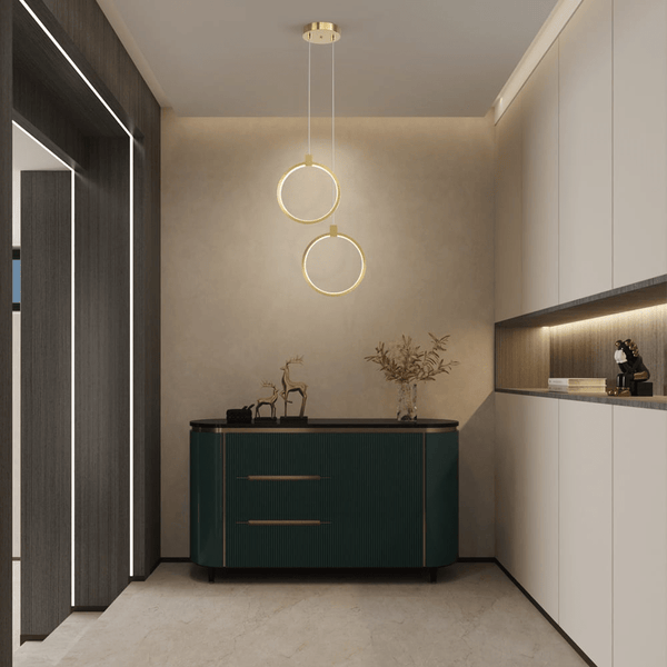 2 - Lichts Cirkel Hanglamp Goud Messing Gecharmeerd - Stralend thuis Amsterdam