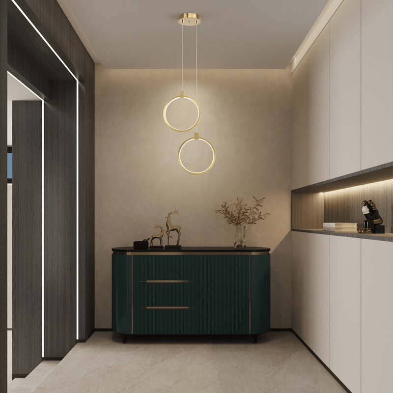 2 - Lichts Cirkel Hanglamp Goud Messing Gecharmeerd - Stralend thuis Amsterdam