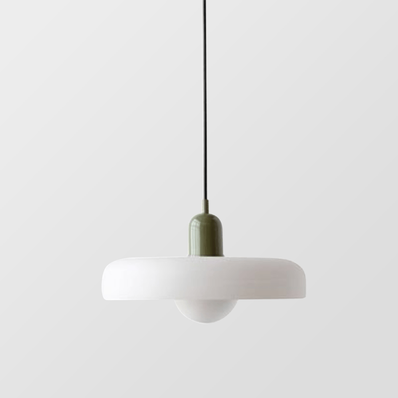 Bauhaus hanglamp van gekleurd Glas