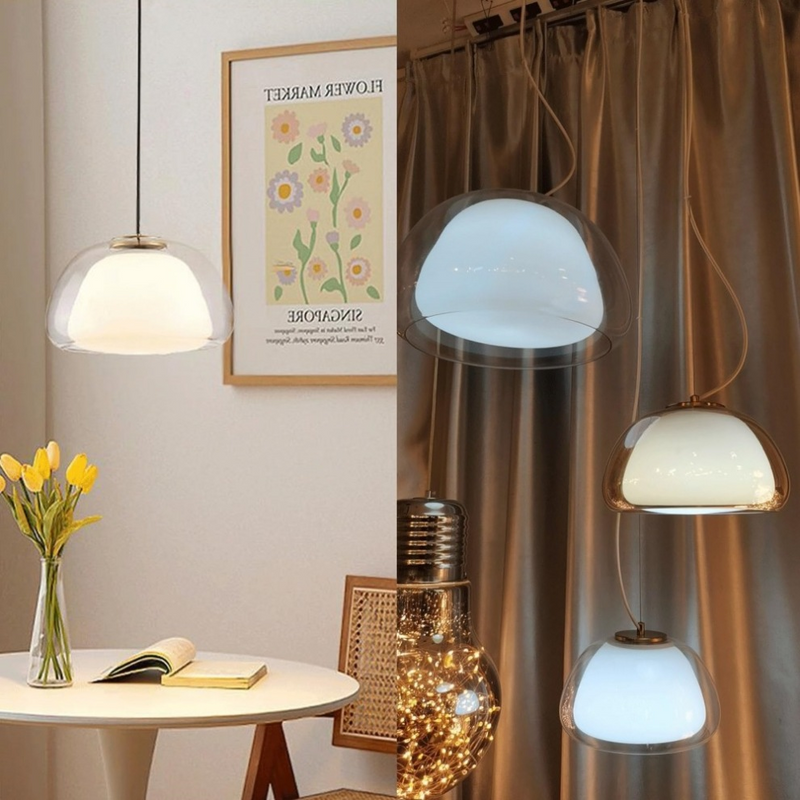 Moderne melkglas gelei hanglamp