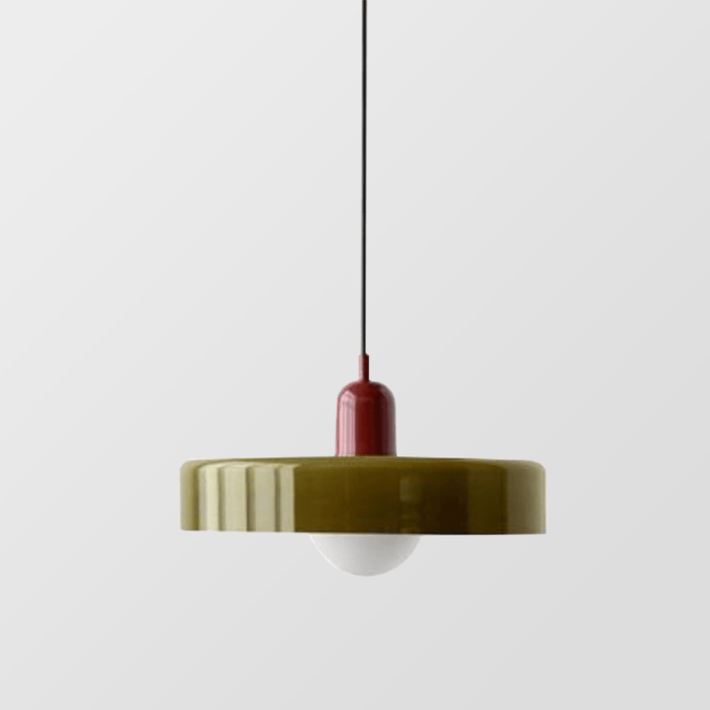 Bauhaus hanglamp van gekleurd Glas