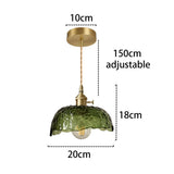 Onregelmatige hanglamp van messing glas