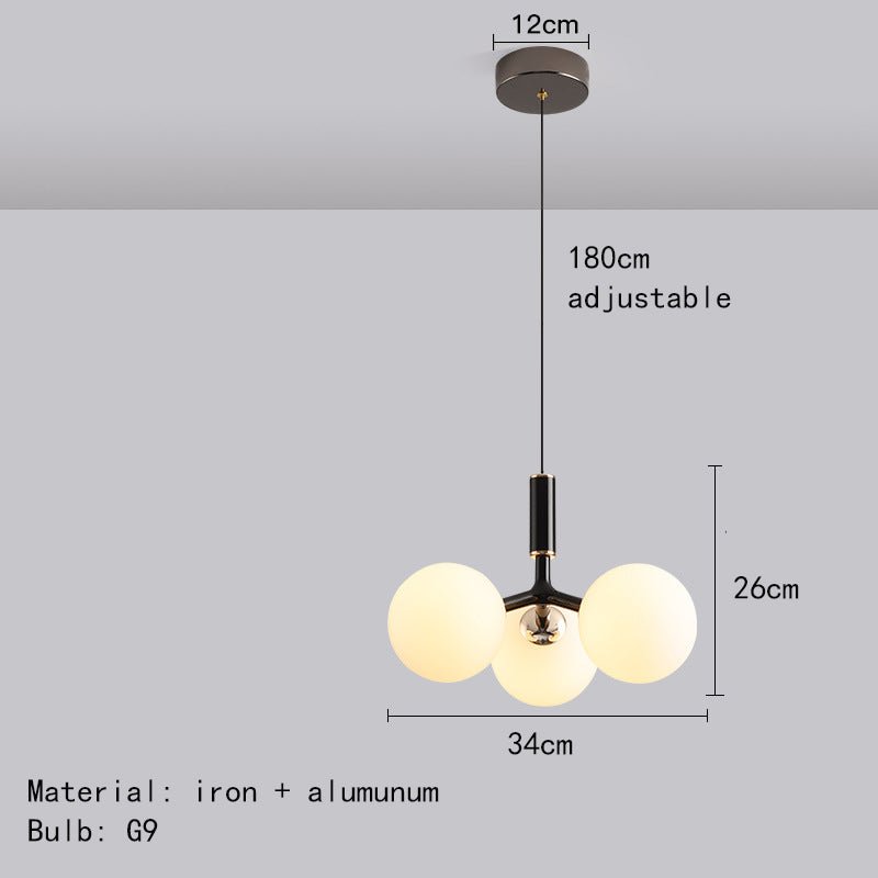 Luxe glazen hanglamp in Noorse stijl