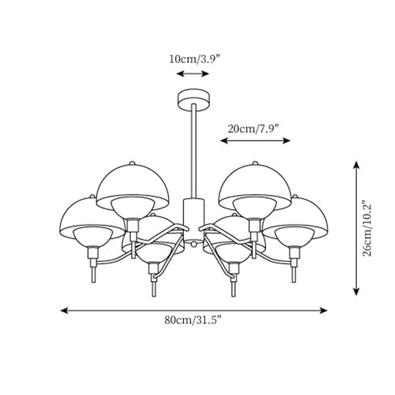 Franse bubble kroonluchter voor de woonkamer