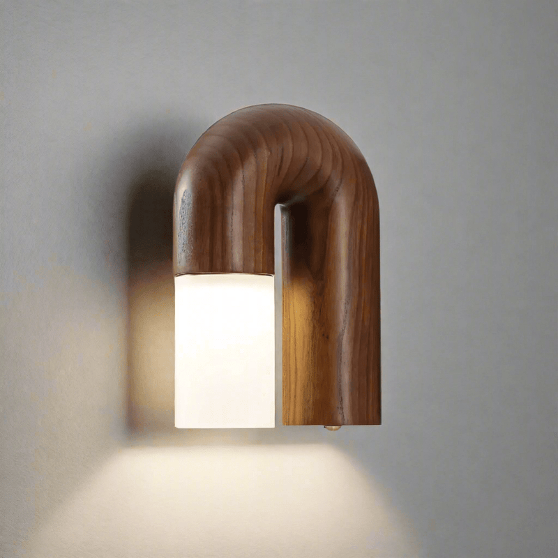 Arcus houten wandlamp