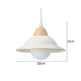 Retro Hoed Vorm Wit Keramisch Hanglampje