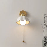 Retro Franse Witte Bloem Wandlamp