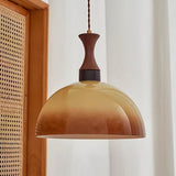 Retro amber glazen boerderij hanglamp