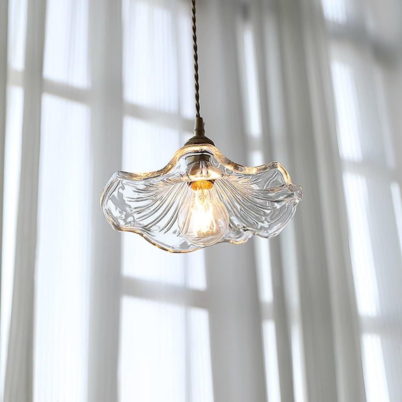 Bloem glazen hanglamp