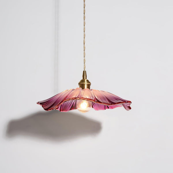 Bloem glazen hanglamp