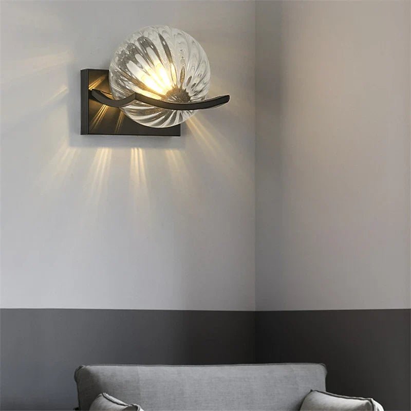 Moderne LED wandlamp glas