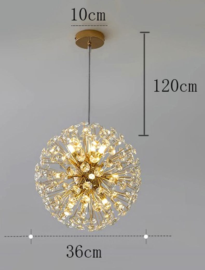 Gouden kristallen hanglamp Helene Gouden kristallen hanglamp Helene