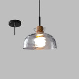 Art Ripple glazen hanglamp hout hanglamp