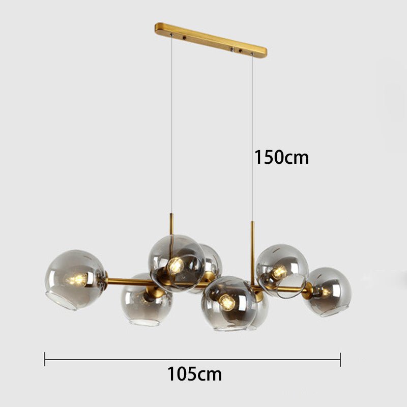 Moderne kroonluchter eettafel