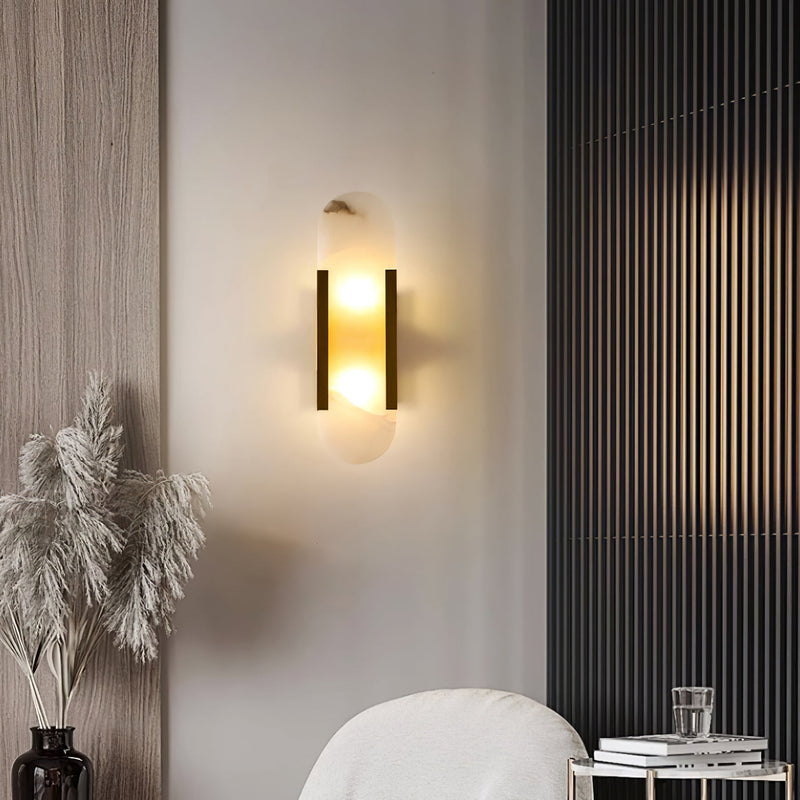 Wandlamp Melange Langwerpig Albast