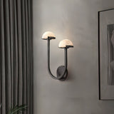 Paddestoel albasten wandlamp