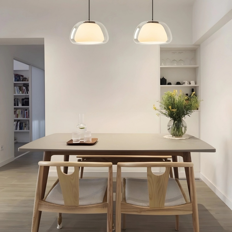 Moderne melkglas gelei hanglamp