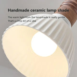 Crème Wind Massief Houten Hanglamp