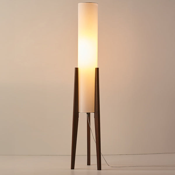 Walnoot vloerlamp Massief houten kunstlamp