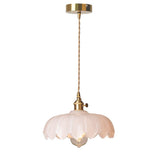 Vintage glazen bloem hanglamp