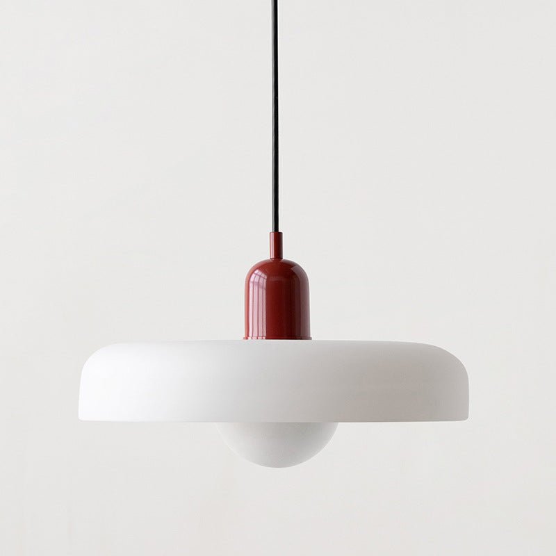 Bauhaus hanglamp van gekleurd Glas