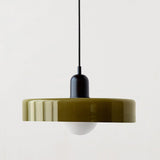 Bauhaus hanglamp van gekleurd Glas