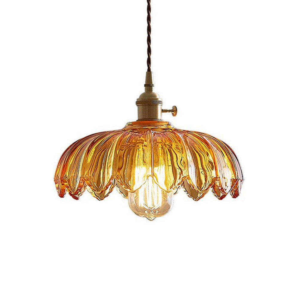 Trapse Hanglamp Met Amber Glas Kappen