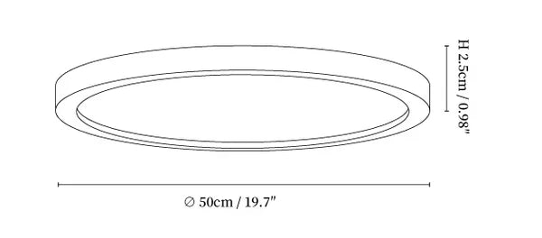 Ultradunne ronde plafondlamp