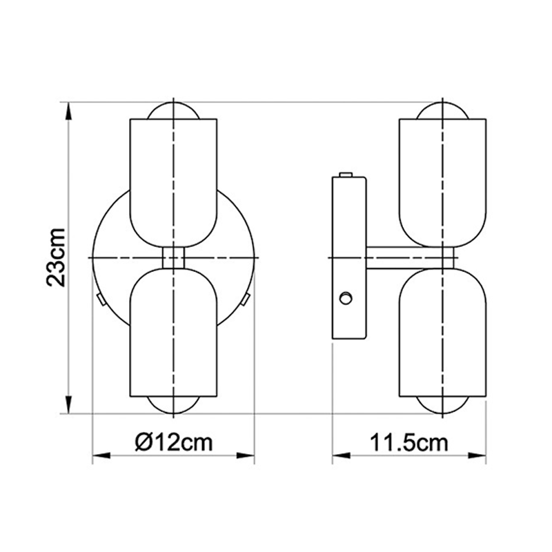 Elegante Acryl up-down Wandlamp