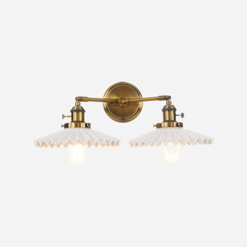 Antieke keramische dubbele lamp - Stralend thuis Amsterdam