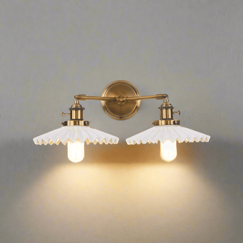 Antieke keramische dubbele lamp - Stralend thuis Amsterdam