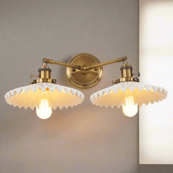 Antieke keramische dubbele lamp - Stralend thuis Amsterdam