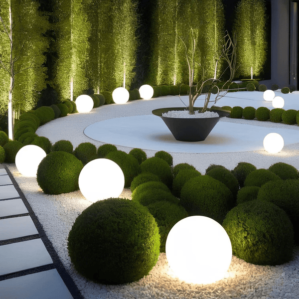 Bolvormige tuinlamp op zonne - energie - Stralend thuis Amsterdam