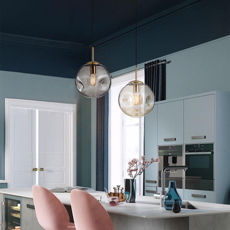 Brikey glazen bol hanglamp - Stralend thuis Amsterdam