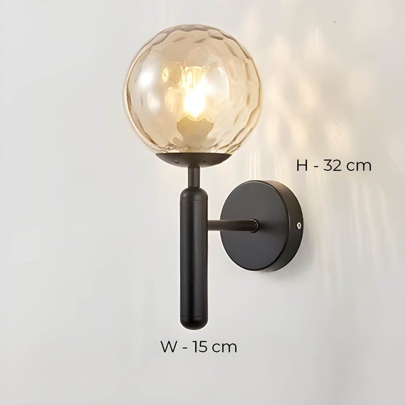 Clair Wandlamp van bewerkt glas - Stralend thuis Amsterdam