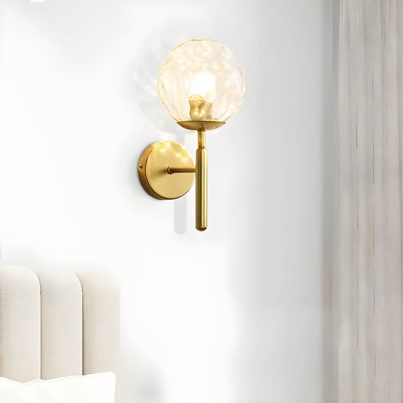 Clair Wandlamp van bewerkt glas - Stralend thuis Amsterdam
