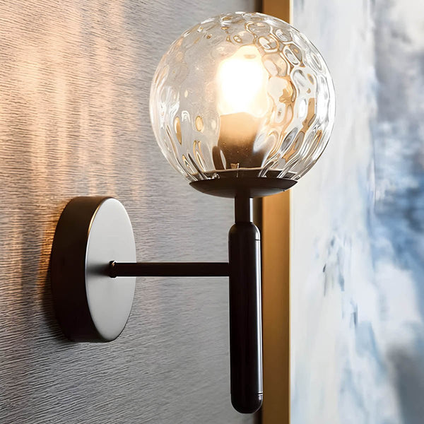 Clair Wandlamp van bewerkt glas - Stralend thuis Amsterdam