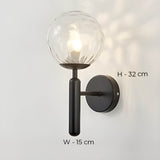 Clair Wandlamp van bewerkt glas - Stralend thuis Amsterdam