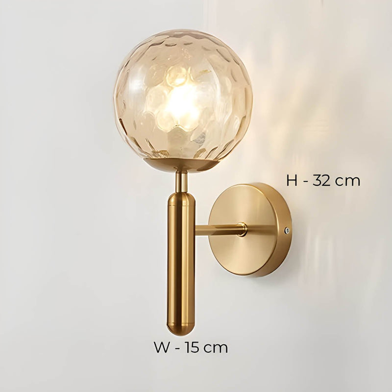 Clair Wandlamp van bewerkt glas - Stralend thuis Amsterdam