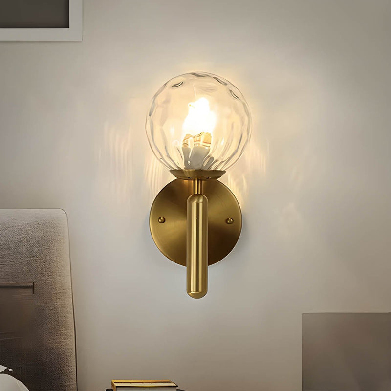 Clair Wandlamp van bewerkt glas - Stralend thuis Amsterdam