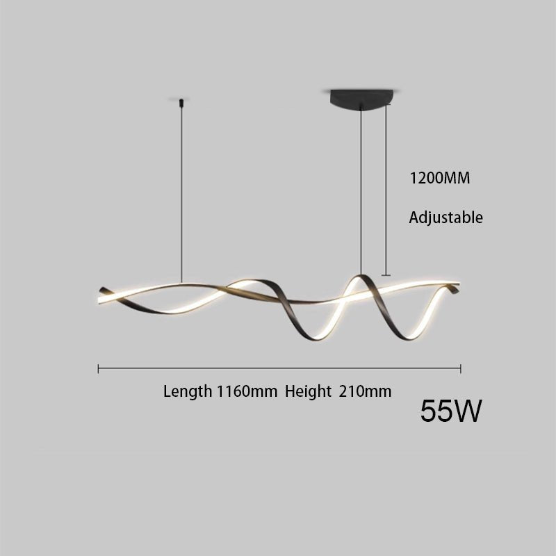 Creatieve Zwarte Moderne Led Hanglamp - Stralend thuis Amsterdam