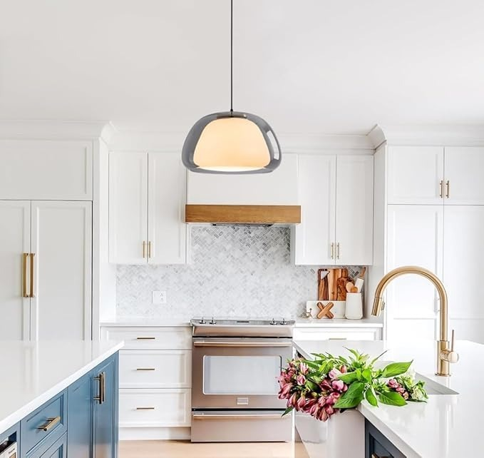 Moderne melkglas gelei hanglamp